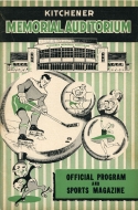 Kitchener-Waterloo Dutchmen 1952-53 program cover