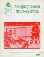 Langley Lords 1973-74 program cover