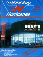 Lethbridge Hurricanes 1987-88 program cover