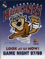 Lethbridge Hurricanes 1997-98 program cover