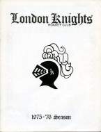 London Knights 1975-76 program cover
