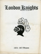 London Knights 1976-77 program cover