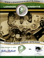 London Knights 2002-03 program cover
