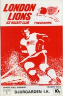 London Lions 1973-74 program cover