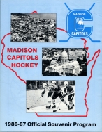 Wisconsin Capitols 1986-87 program cover