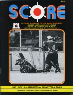 Maine Mariners 1982-83 program cover