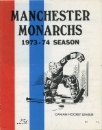 Manchester Monarchs 1973-74 program cover