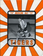 Medicine Hat Tigers 1974-75 program cover
