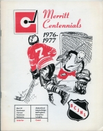 Merritt Centennials 1976-77 program cover