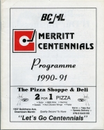Merritt Centennials 1990-91 program cover