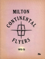 Milton Flyers 1972-73 program cover