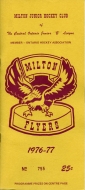 Milton Flyers 1976-77 program cover