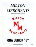 Milton Merchants 1987-88 program cover