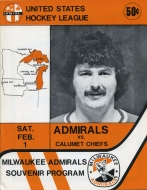 Milwaukee Admirals 1974-75 program cover
