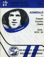 Milwaukee Admirals 1975-76 program cover