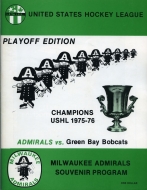 Milwaukee Admirals 1976-77 program cover