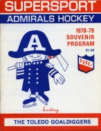 Milwaukee Admirals 1978-79 program cover