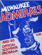 Milwaukee Admirals 1982-83 program cover