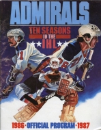 Milwaukee Admirals 1986-87 program cover