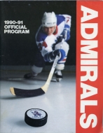 Milwaukee Admirals 1990-91 program cover