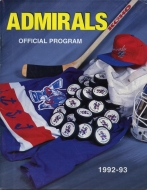 Milwaukee Admirals 1992-93 program cover
