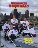 Milwaukee Admirals 1993-94 program cover