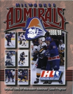 Milwaukee Admirals 1998-99 program cover