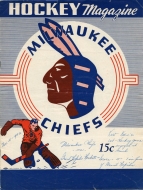 Milwaukee Chiefs 1952-53 program cover
