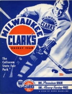 Milwaukee Clarks 1948-49 program cover