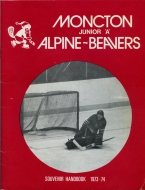 Moncton Alpine Beavers 1973-74 program cover