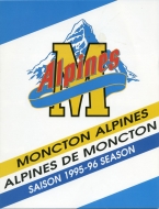 Moncton Alpines 1995-96 program cover