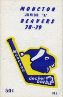 Moncton Beavers 1978-79 program cover