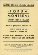 Montreal Royals 1939-40 program cover