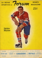 Montreal Royals 1959-60 program cover