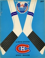 Montreal Voyageurs 1969-70 program cover