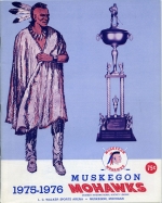 Muskegon Mohawks 1975-76 program cover