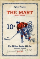 Muskegon Reds 1937-38 program cover