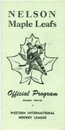Nelson Maple Leafs 1953-54 program cover
