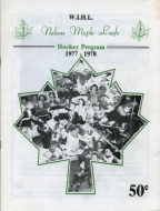 Nelson Maple Leafs 1977-78 program cover