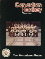 New Westminster Bruins 1977-78 program cover