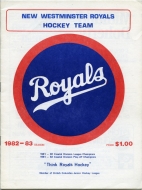 New Westminster Royals 1982-83 program cover