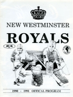 New Westminster Royals 1990-91 program cover