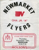 Newmarket Flyers 1982-83 program cover