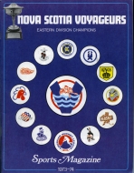 Nova Scotia Voyageurs 1973-74 program cover