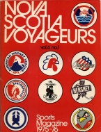 Nova Scotia Voyageurs 1975-76 program cover
