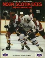 Nova Scotia Voyageurs 1981-82 program cover