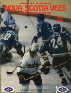Nova Scotia Voyageurs 1982-83 program cover