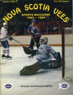 Nova Scotia Voyageurs 1983-84 program cover