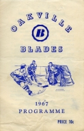 Oakville Blades 1966-67 program cover