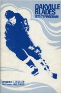 Oakville Blades 1970-71 program cover